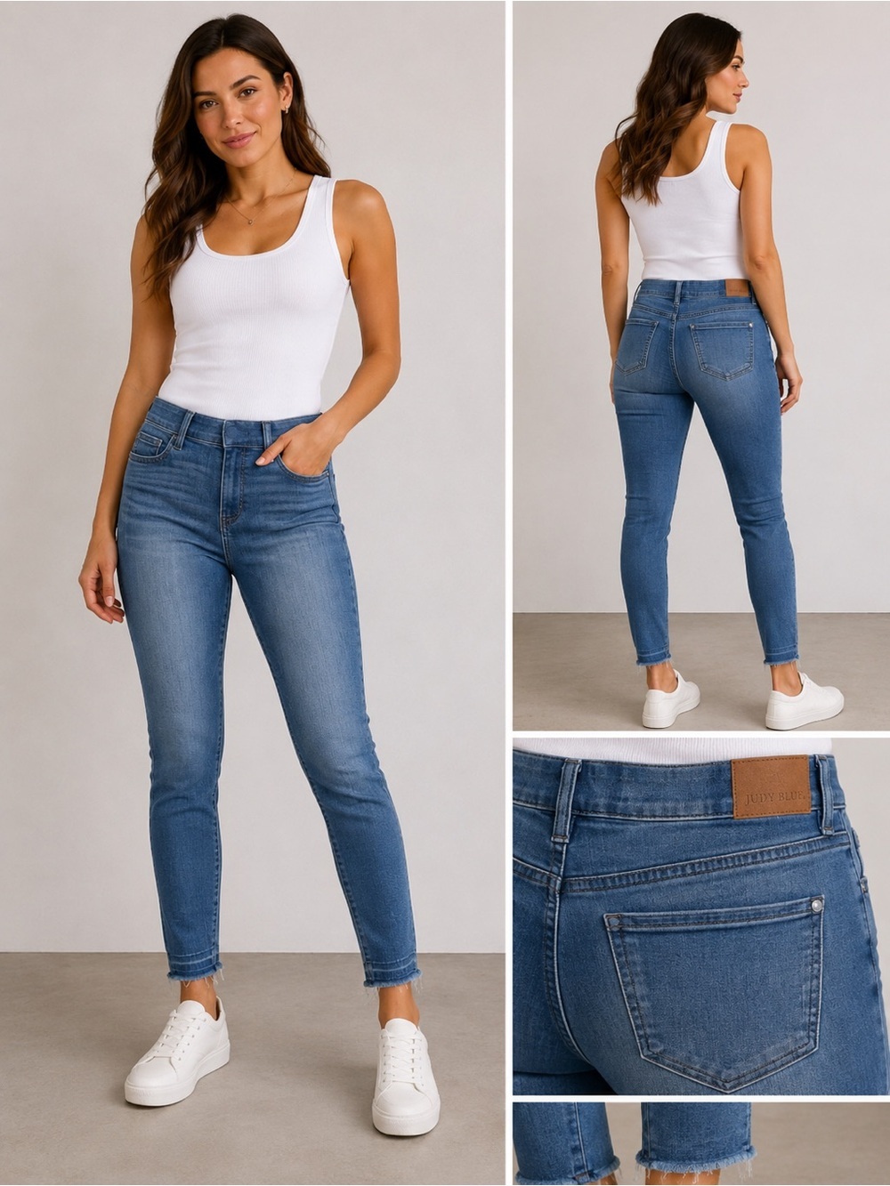 Judy Blue High-Rise Skinny Jeans in Medium Blue - Women Size 9/29